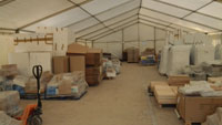 Equipment in Storage Marquee
